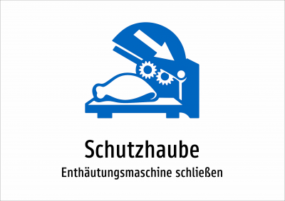 Schutzhaube - Enthäutungsmaschine schließen