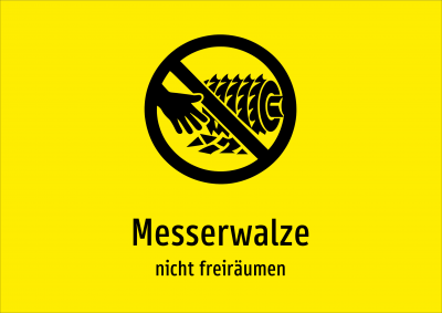 Messerwalze - nicht freiräumen