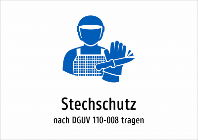 Stechschutz - nach DGUV 110-008 tragen