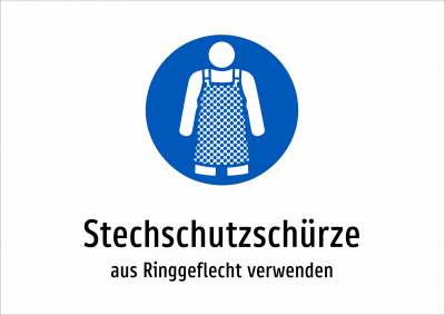 Stechschutzschürze - aus Ringgeflecht verwenden