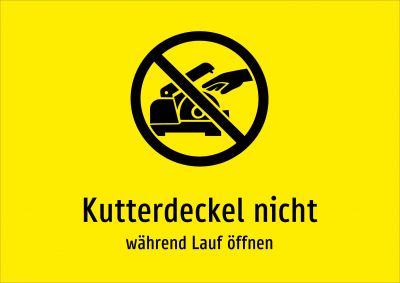 Kutterdeckel nicht - während Lauf öffnen