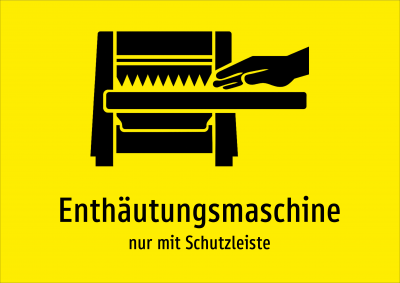Enthäutungsmaschine - nur mit Schutzleiste