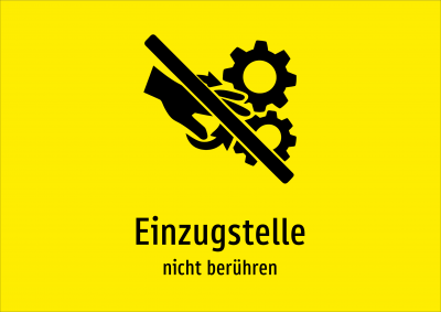 Einzugstelle - nicht berühren