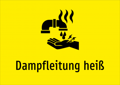 Dampfleitung heiß