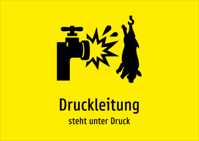 Druckleitung - steht unter Druck