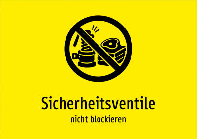 Sicherheitsventile - nicht blockieren