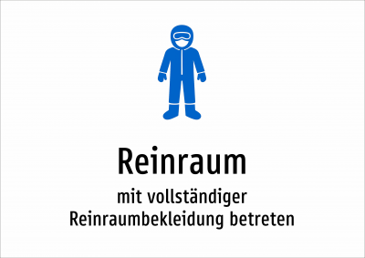 Reinraum - mit vollständiger Reinraumbekleidung betreten
