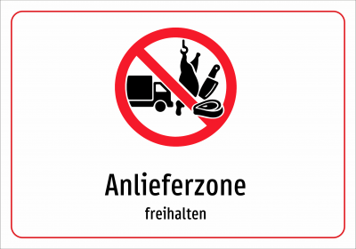 Anlieferzone - freihalten