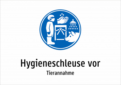 Hygieneschleuse vor - Tierannahme