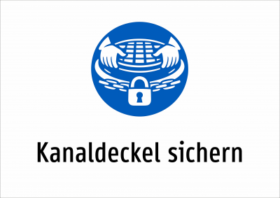 Kanaldeckel sichern
