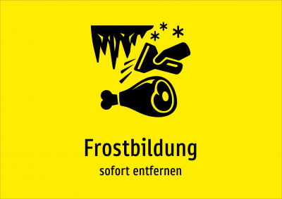 Frostbildung - sofort entfernen
