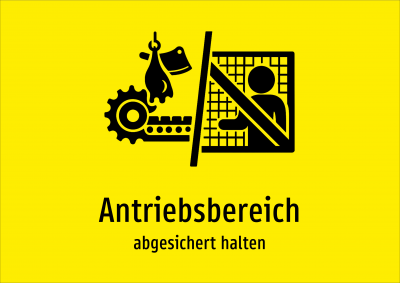 Antriebsbereich - abgesichert halten