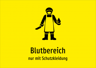 Blutbereich - nur mit Schutzkleidung