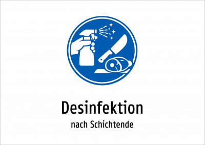 Desinfektion - nach Schichtende