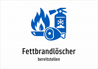 Fettbrandlöscher - bereitstellen