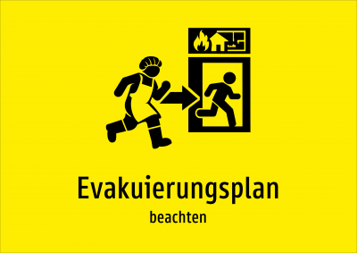 Evakuierungsplan - beachten