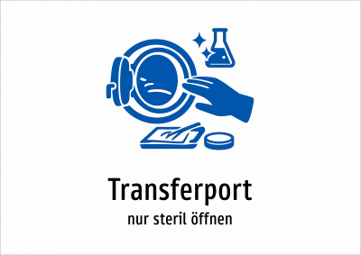 Transferport - nur steril öffnen