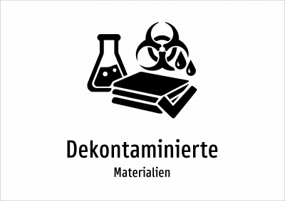 Dekontaminierte - Materialien