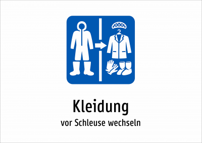 Kleidung - vor Schleuse wechseln
