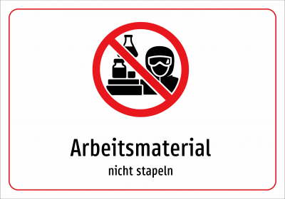Arbeitsmaterial - nicht stapeln
