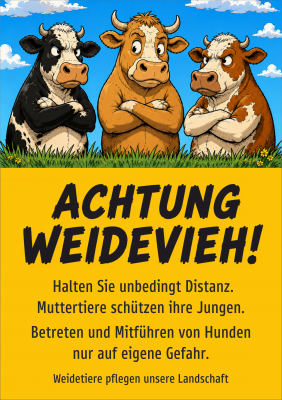Achtung Weidevieh!