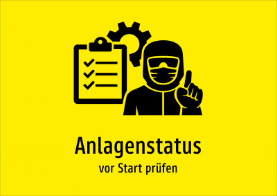 Anlagenstatus - vor Start prüfen