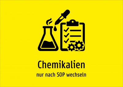 Chemikalien - nur nach SOP wechseln