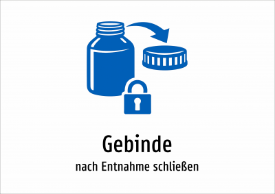 Gebinde - nach Entnahme schließen