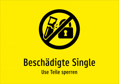 Beschädigte Single - Use Teile sperren