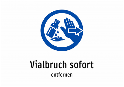 Vialbruch sofort - entfernen