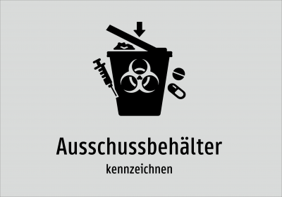Ausschussbehälter - kennzeichnen