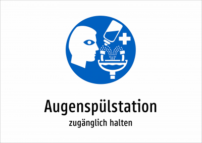 Augenspülstation - zugänglich halten