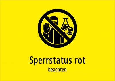 Sperrstatus rot - beachten