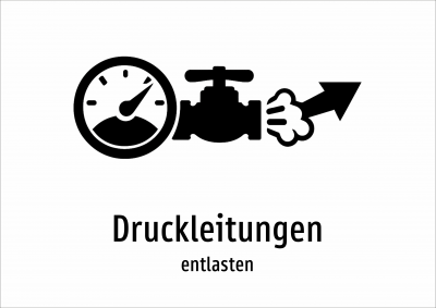 Druckleitungen - entlasten