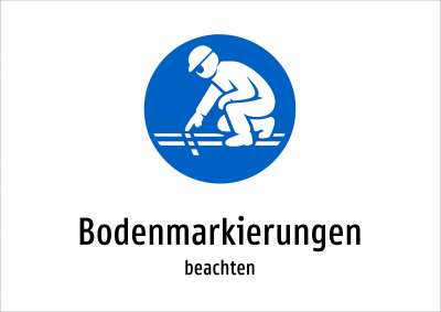 Bodenmarkierungen - beachten