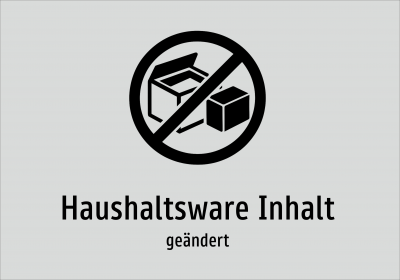 Haushaltsware Inhalt - geändert