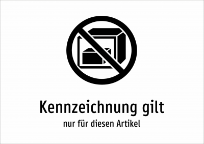 Kennzeichnung gilt - nur für diesen Artikel