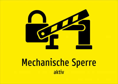 Mechanische Sperre - aktiv