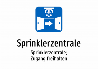 Sprinklerzentrale - Sprinklerzentrale; Zugang freihalten
