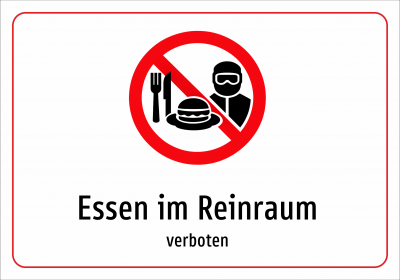 Essen im Reinraum - verboten