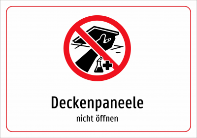 Deckenpaneele - nicht öffnen