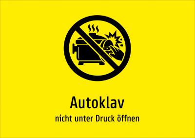 Autoklav - nicht unter Druck öffnen