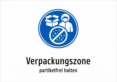 Verpackungszone - partikelfrei halten