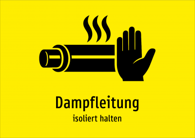 Dampfleitung - isoliert halten