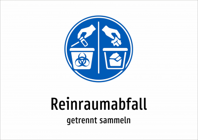 Reinraumabfall - getrennt sammeln