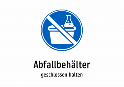Abfallbehälter - geschlossen halten
