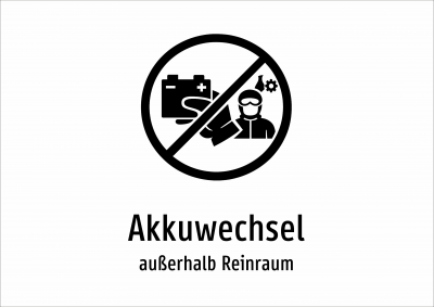Akkuwechsel - außerhalb Reinraum