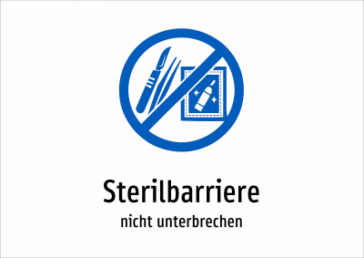 Sterilbarriere - nicht unterbrechen