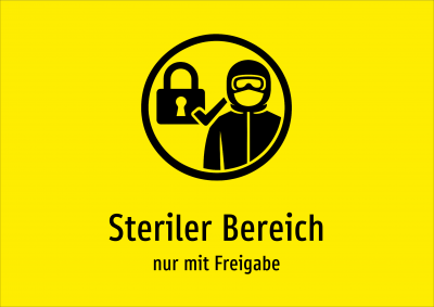 Steriler Bereich - nur mit Freigabe