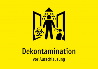 Dekontamination - vor Ausschleusung